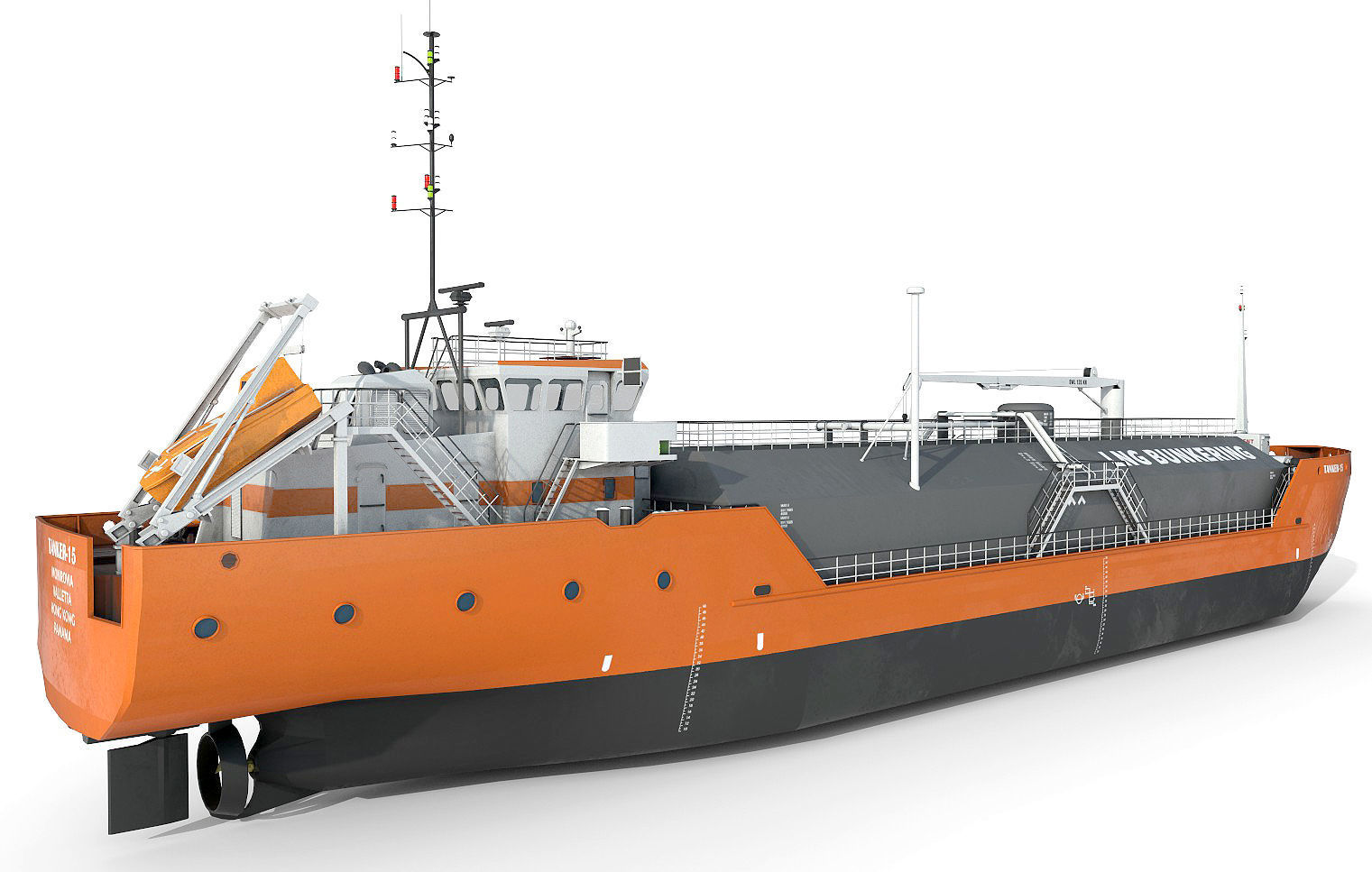 LIQUEFIED GAS CARRIER 1500  Low-poly 3D model_4