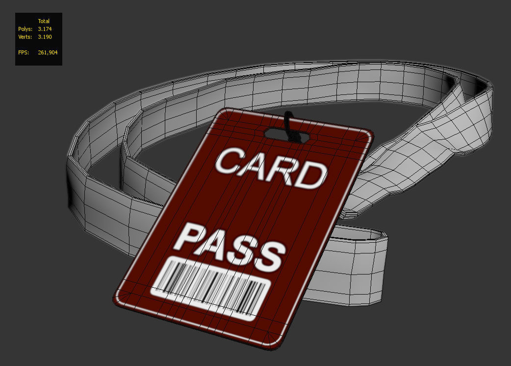 Lanyard Card 3D model_5