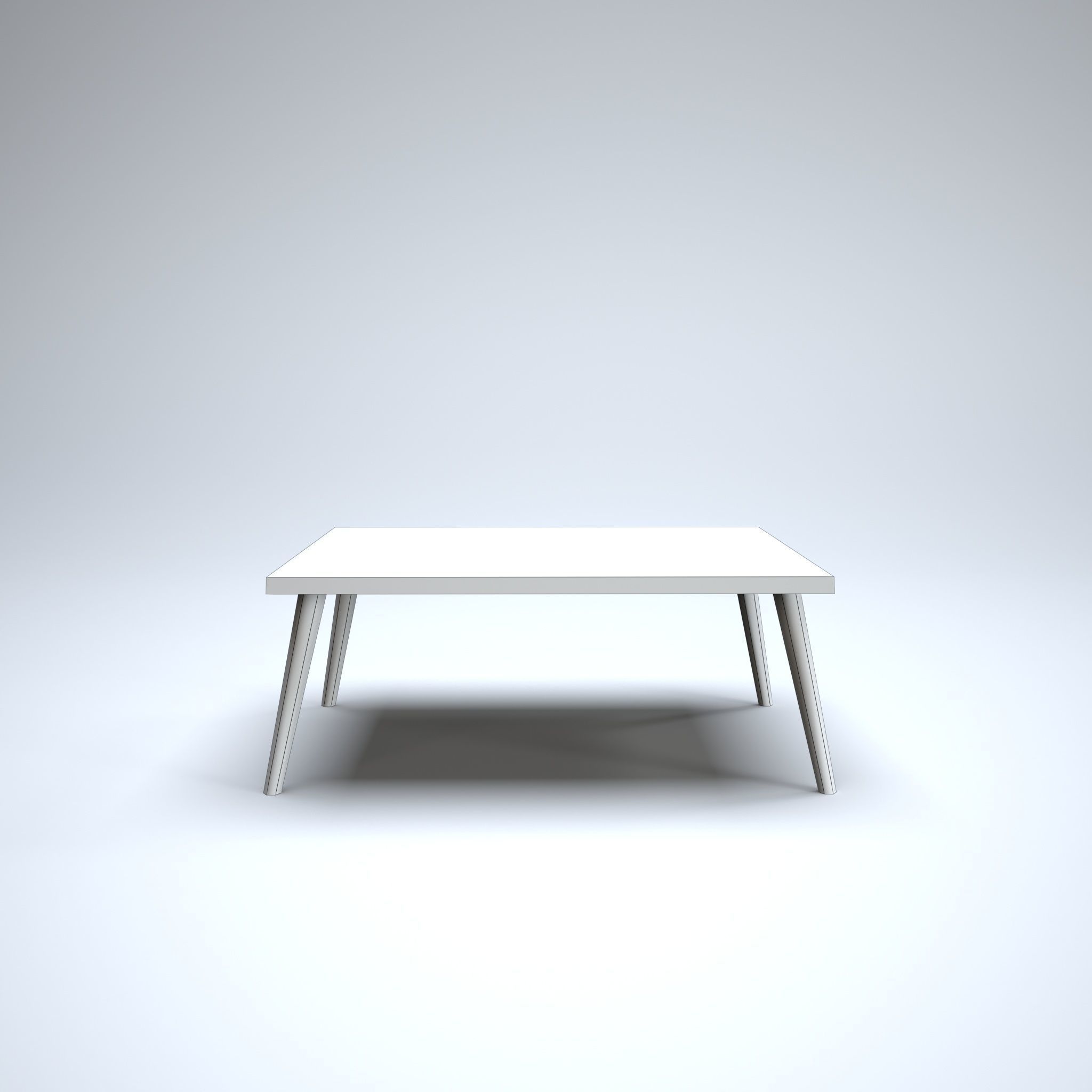 Modern Table Low-poly 3D model_6
