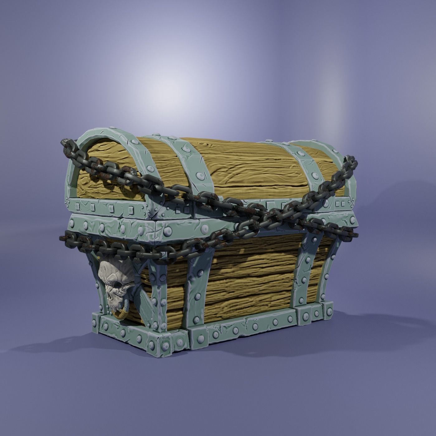 Chest treasure 3D model_1