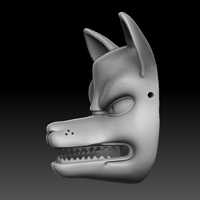 kitsune mask 3D model 3D printable | CGTrader