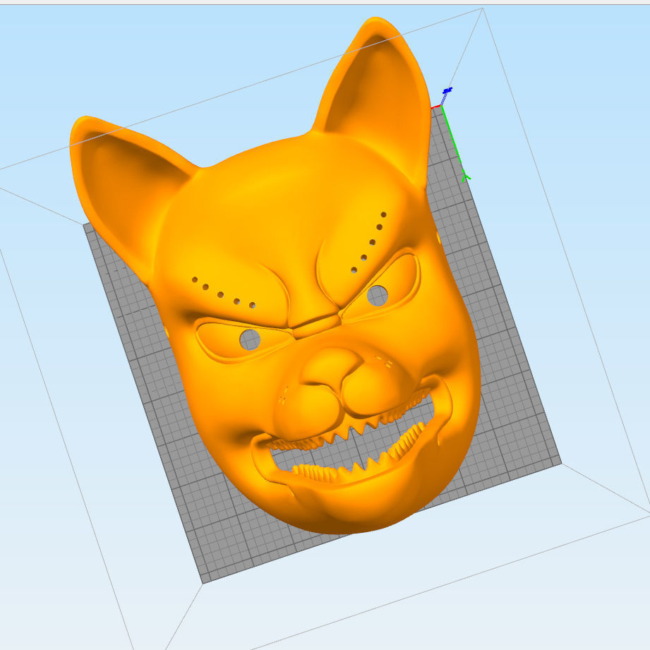 kitsune mask 3D model 3D printable | CGTrader