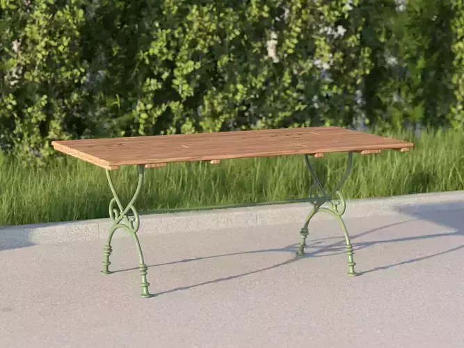 vienna public park table 3D model