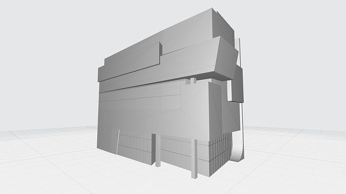 Zaha Hadid- Rosenthal Center- 3D Printer Low-poly 3D print model