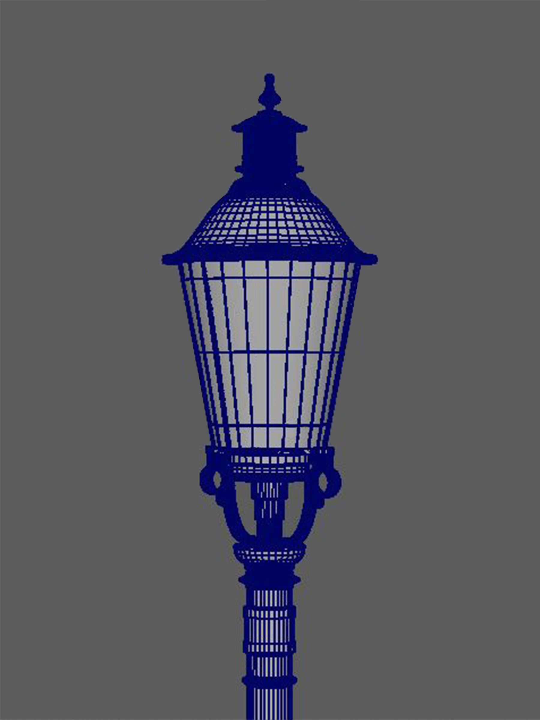vienna public street lamp 3D model_5