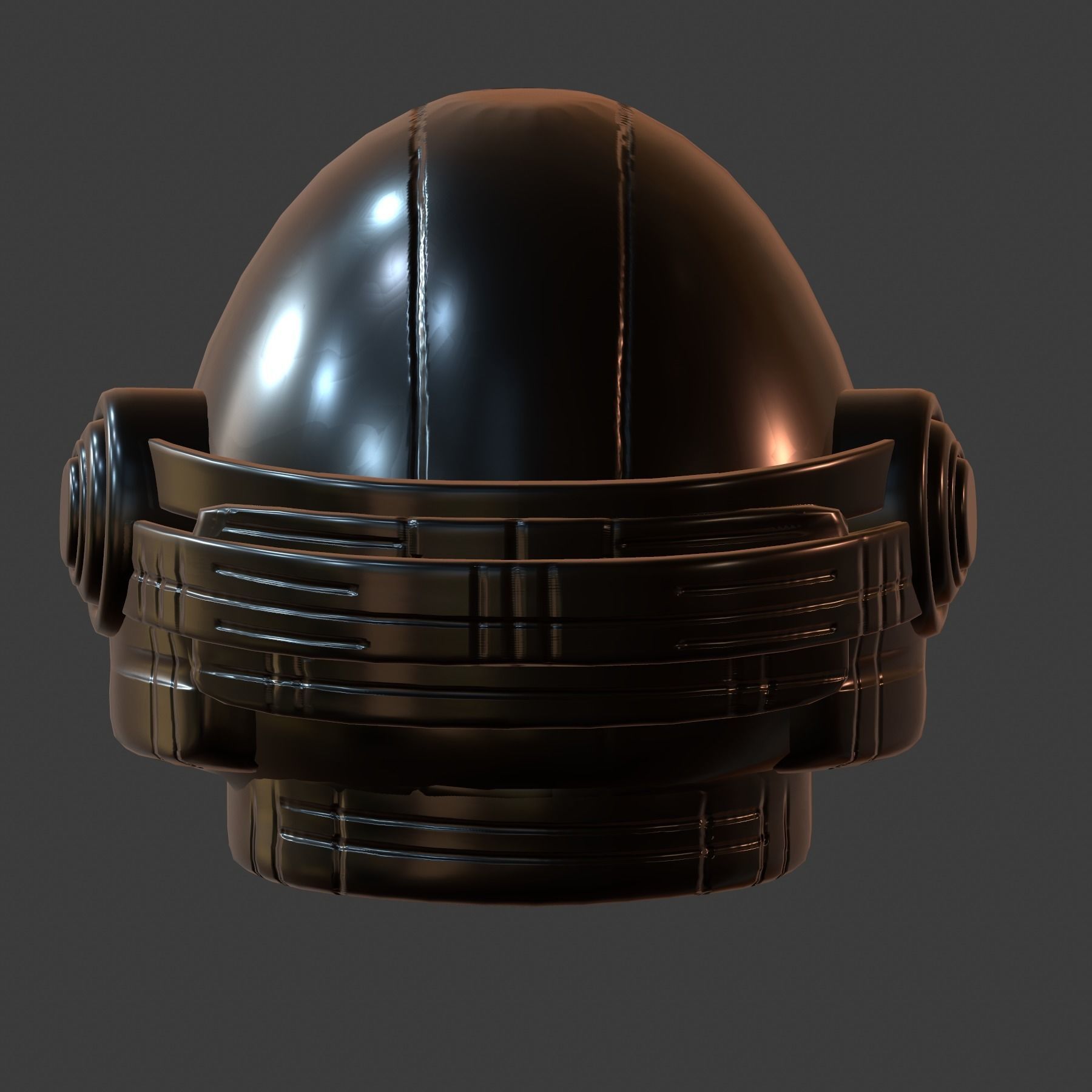 Gas mask helmet futuristic 3d model scifi Low-poly  Low-poly 3D model_2