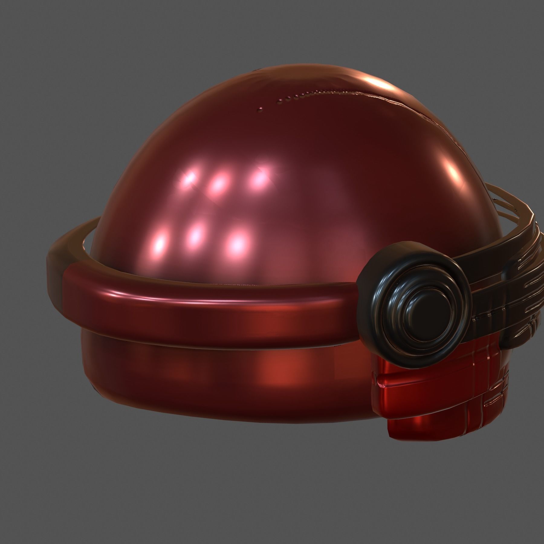 Gas mask helmet 3d model pbr scifi Low-poly  Low-poly 3D model_6