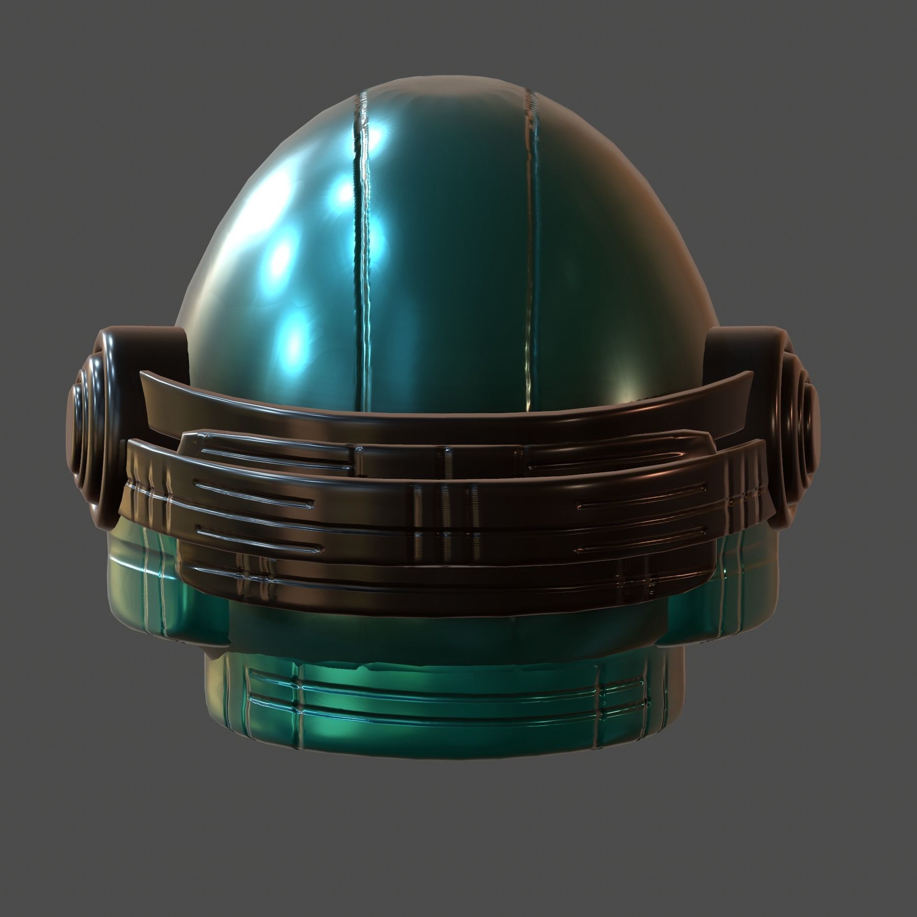 Gas mask helmet 3d model scifi Low-poly Low-poly 3D model_2
