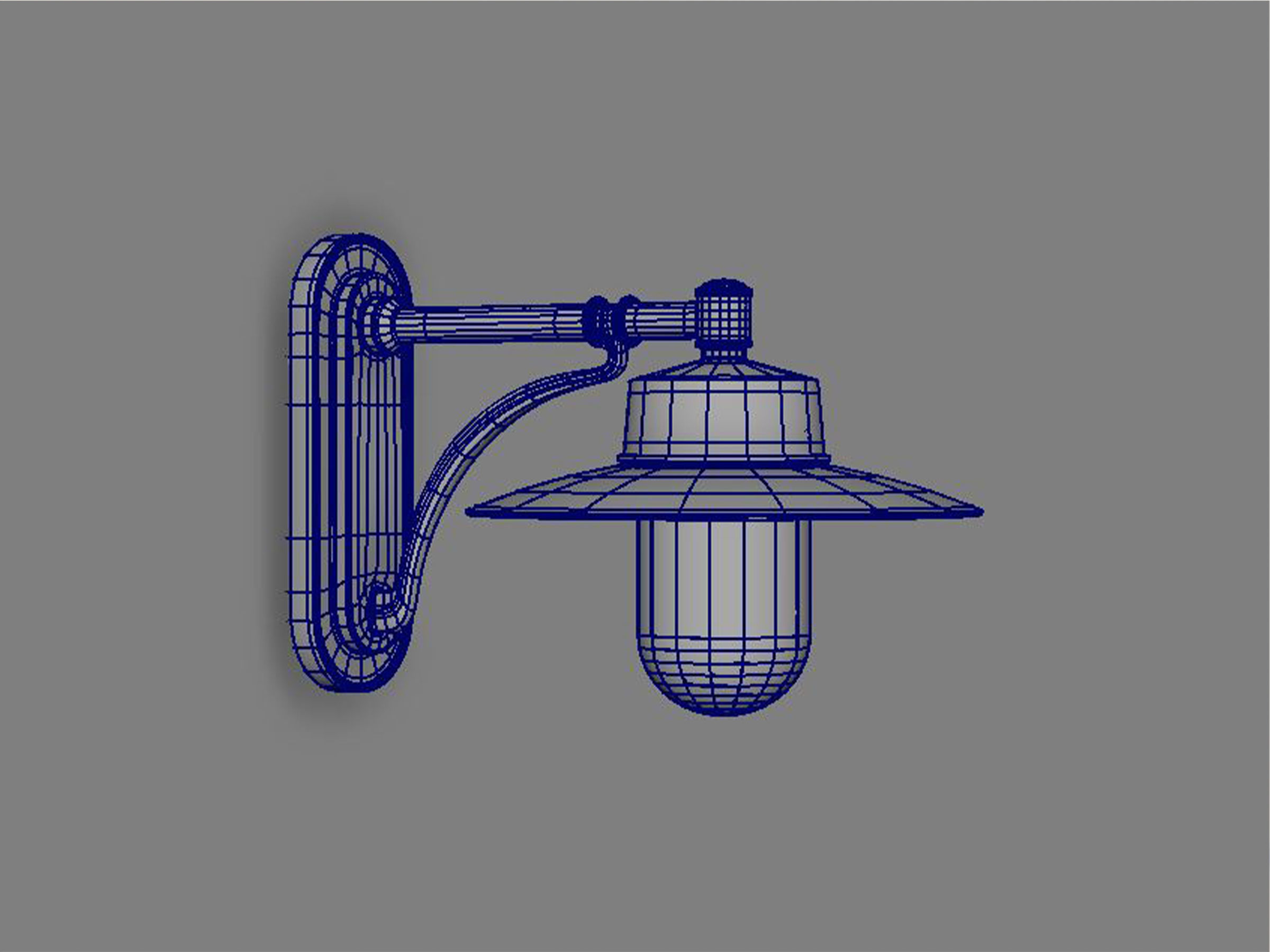 vienna public wall lamp 3D model_3