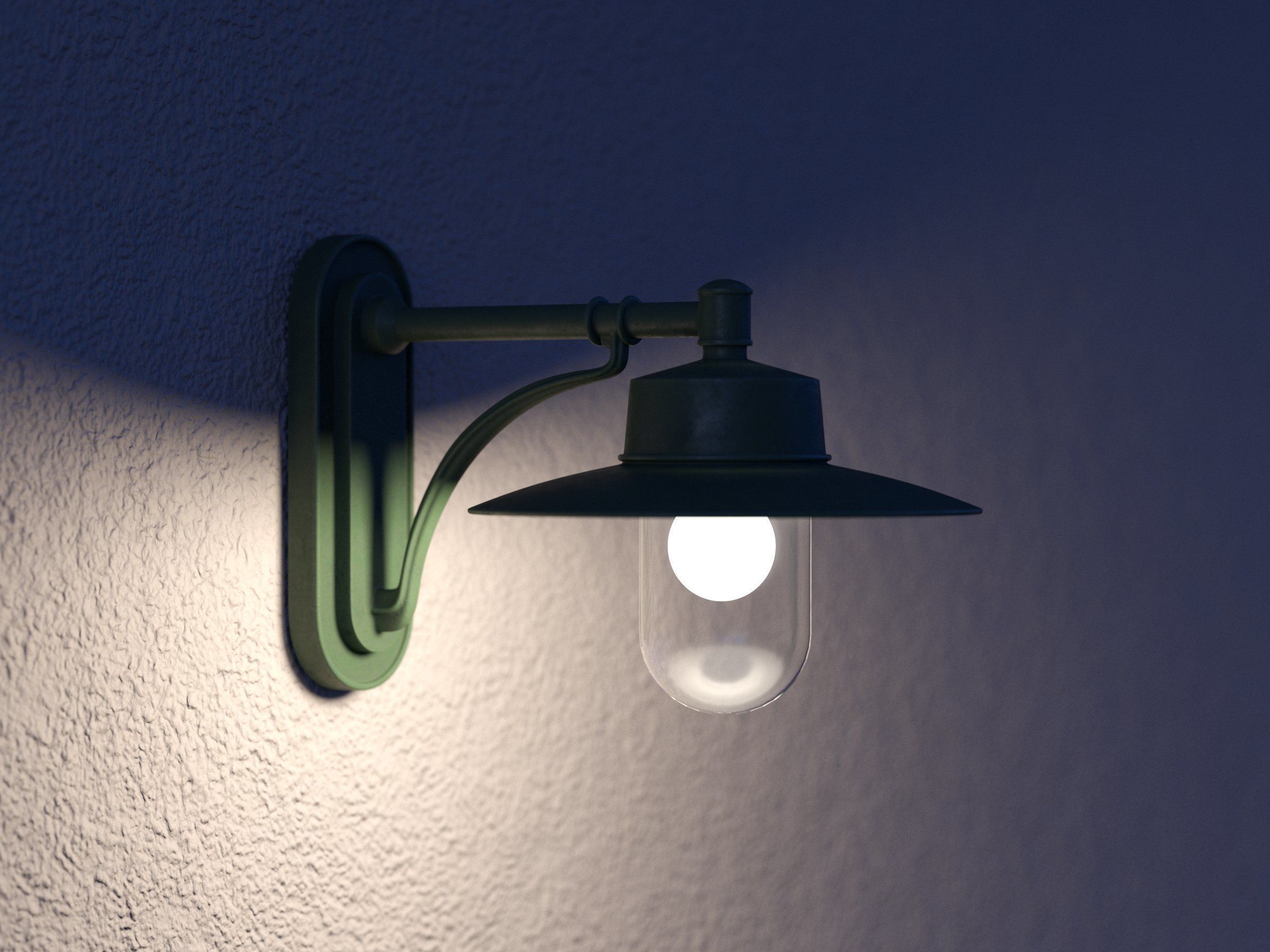 vienna public wall lamp 3D model_1