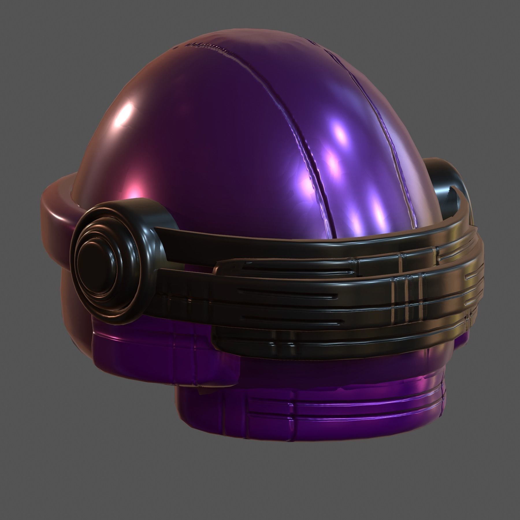 Gas mask helmet 3d model scifi Low-poly Low-poly 3D model_4