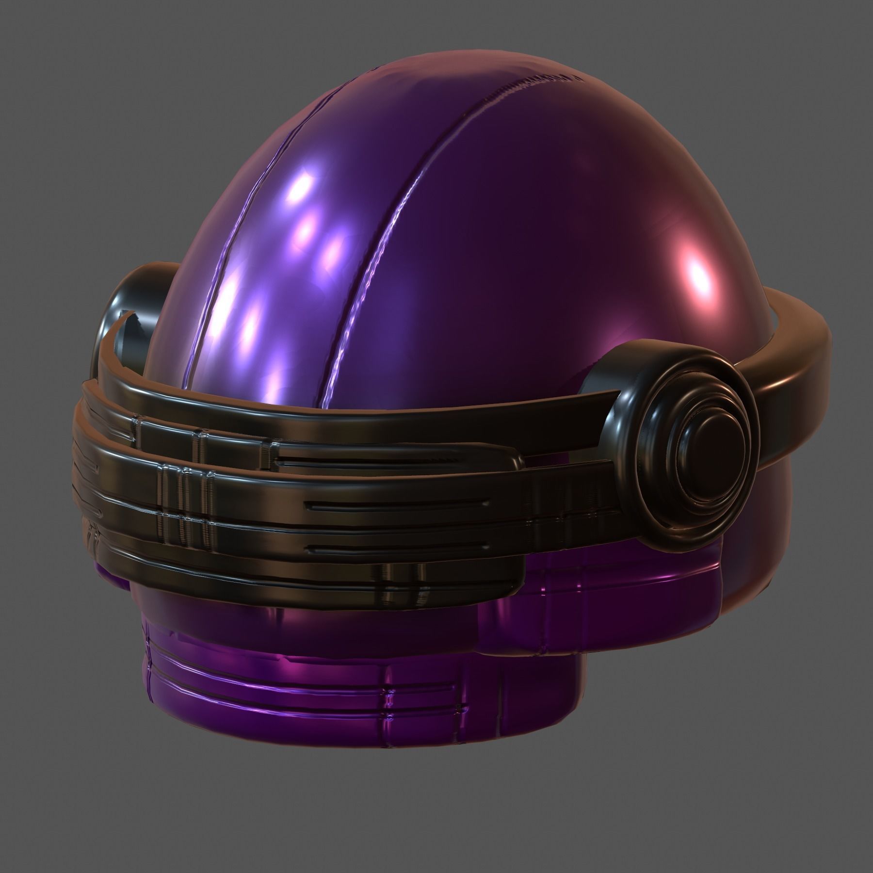 Gas mask helmet 3d model scifi Low-poly Low-poly 3D model_3