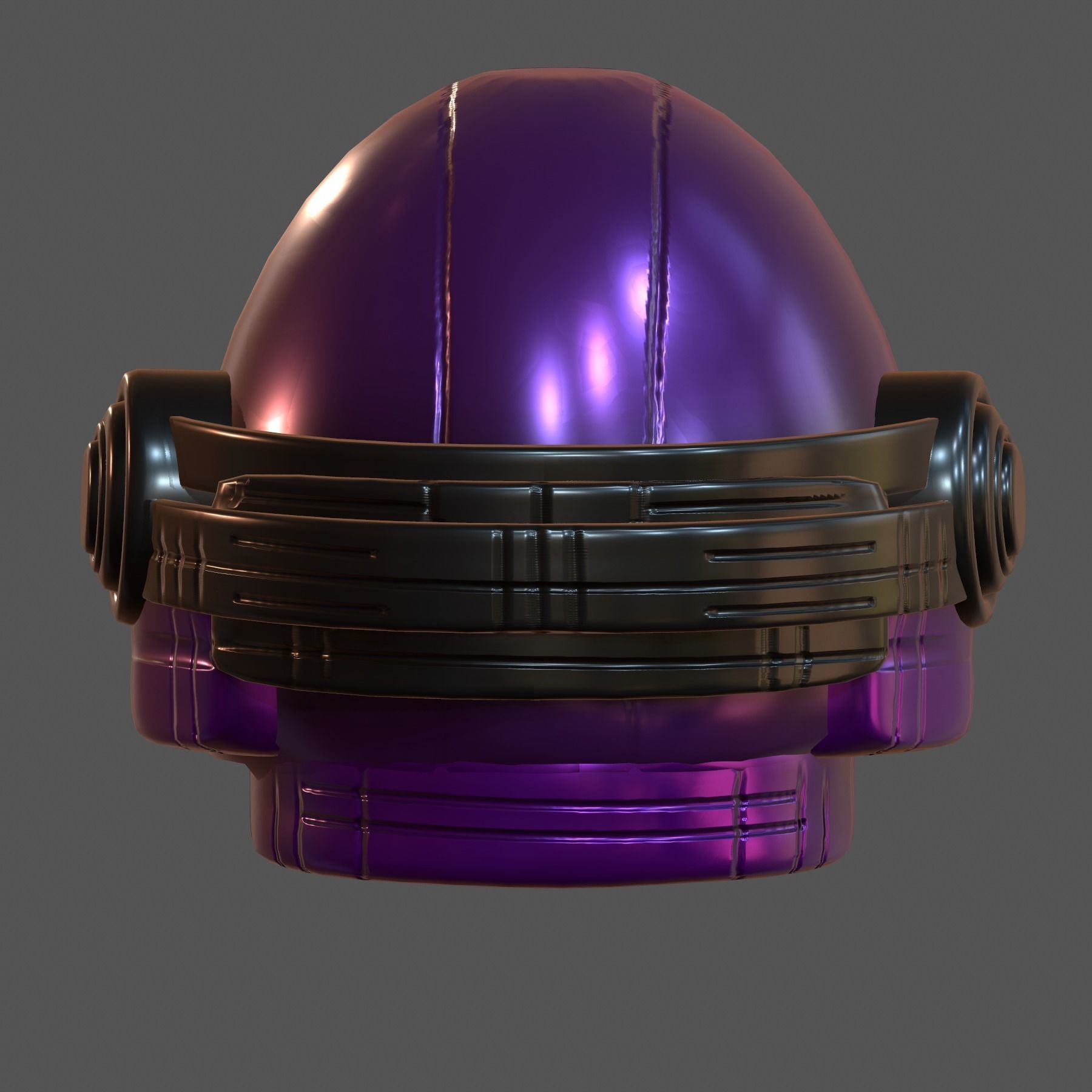 Gas mask helmet 3d model scifi Low-poly Low-poly 3D model_2