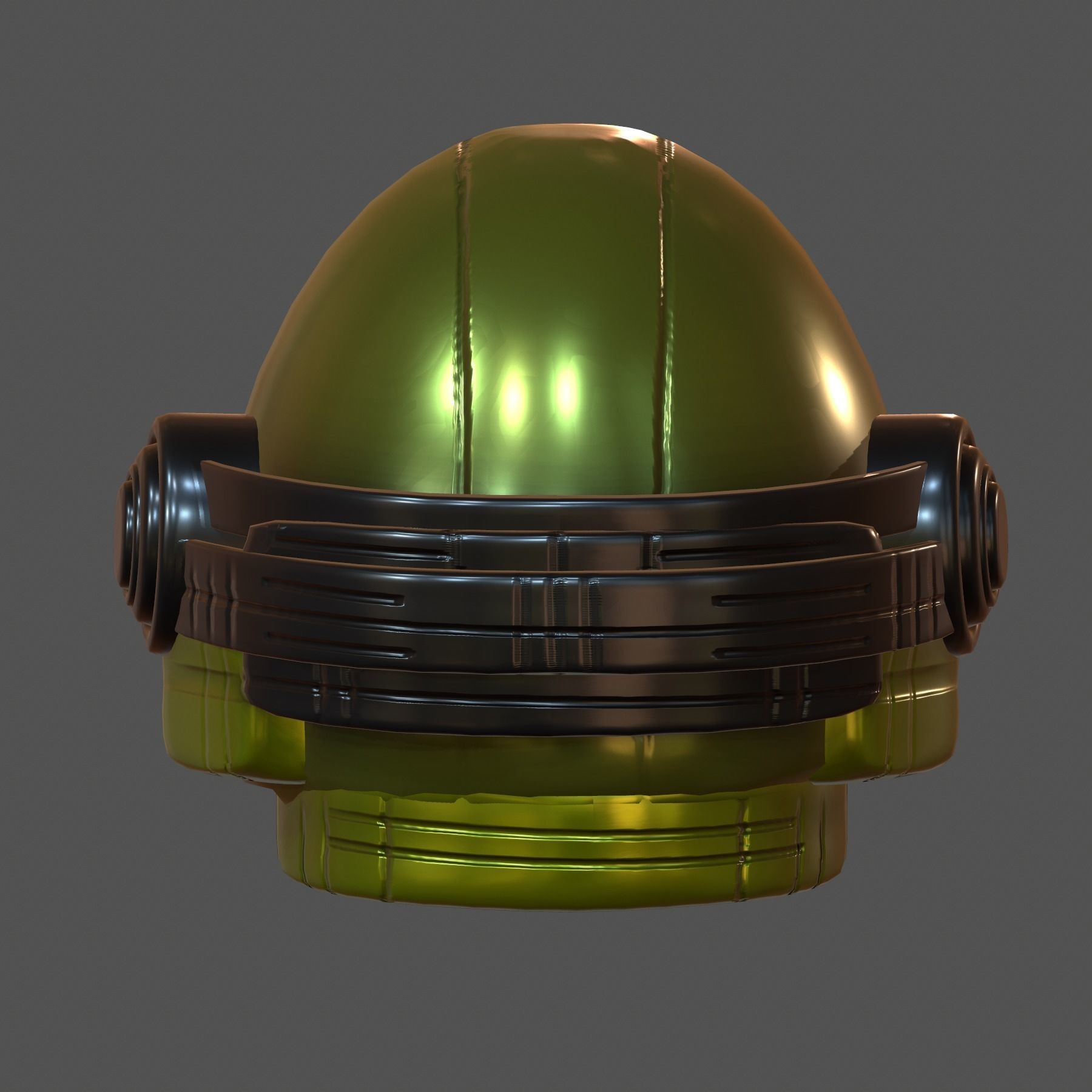 Gas mask future helmet 3d model scifi Low-poly Low-poly 3D model_1