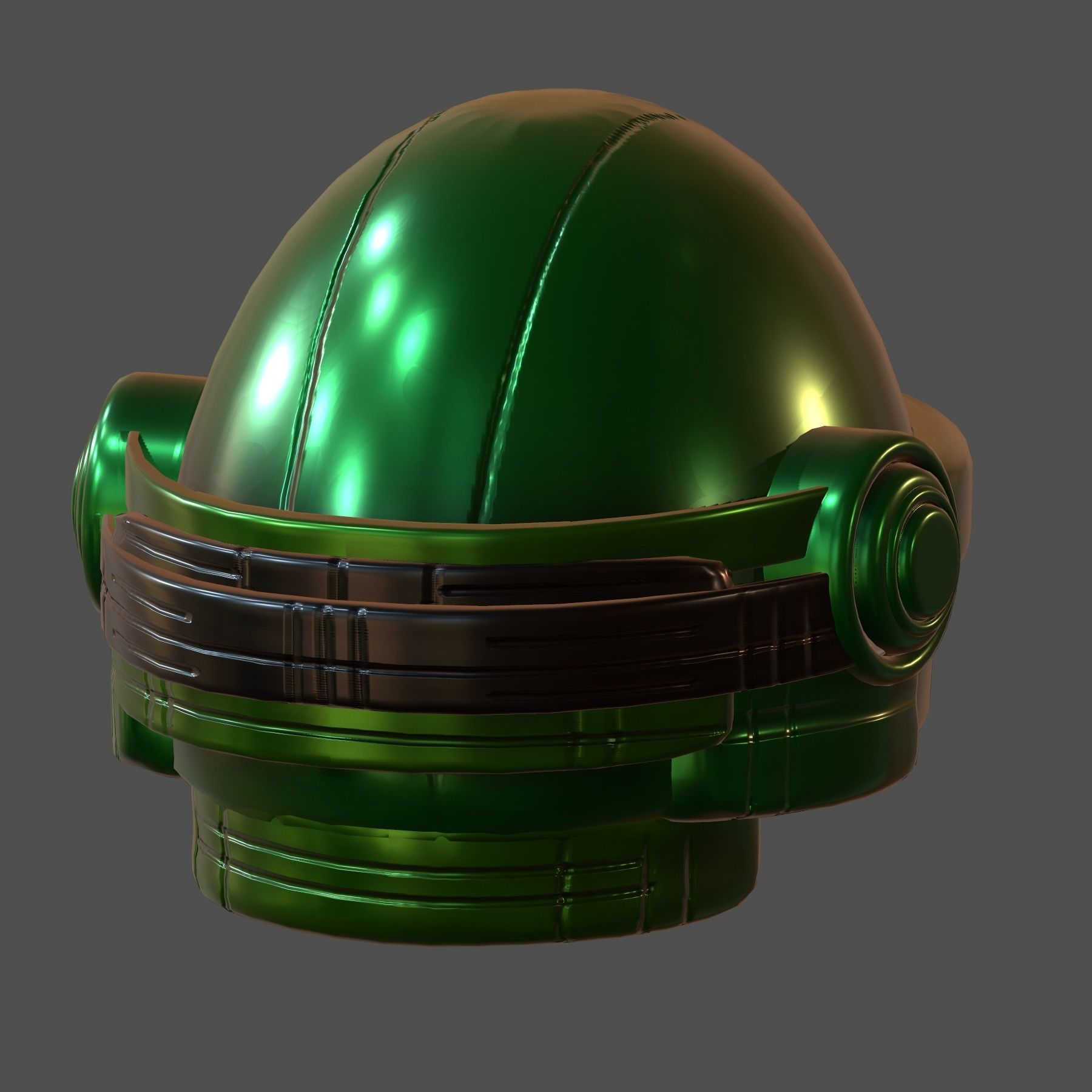 Gas mask helmet 3d model scifi futuristic Low-poly Low-poly 3D model_6