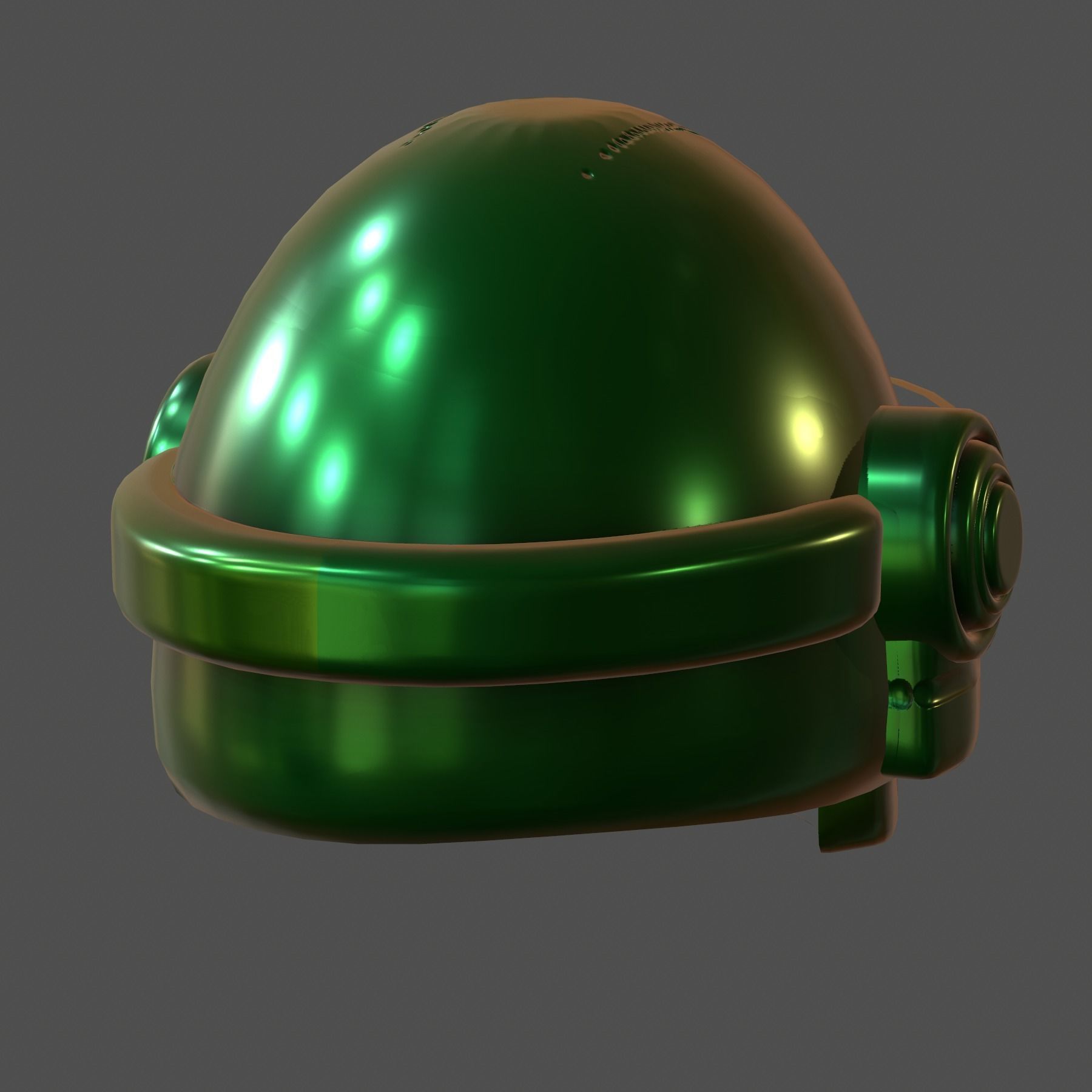 Gas mask helmet 3d model scifi futuristic Low-poly Low-poly 3D model_5
