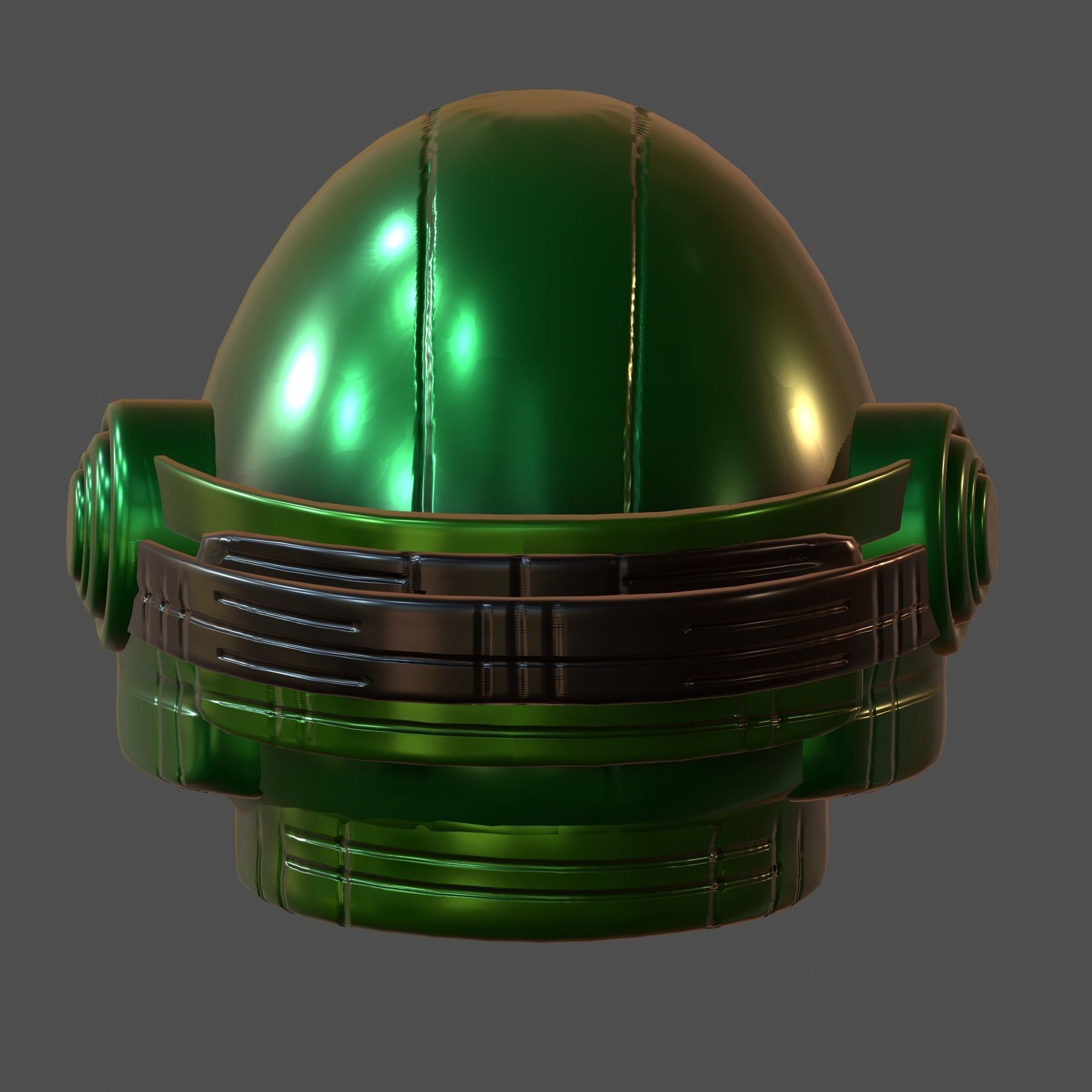Gas mask helmet 3d model scifi futuristic Low-poly Low-poly 3D model_2
