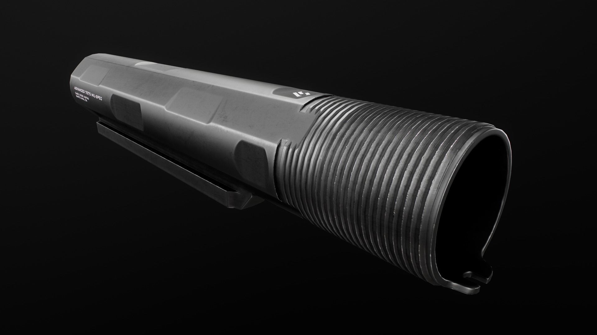 AR15 Carbine Buffer Tubes collection Free low-poly 3D model_42