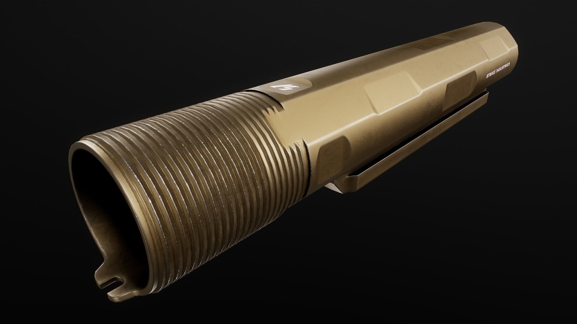 AR15 Carbine Buffer Tubes collection Free low-poly 3D model_51