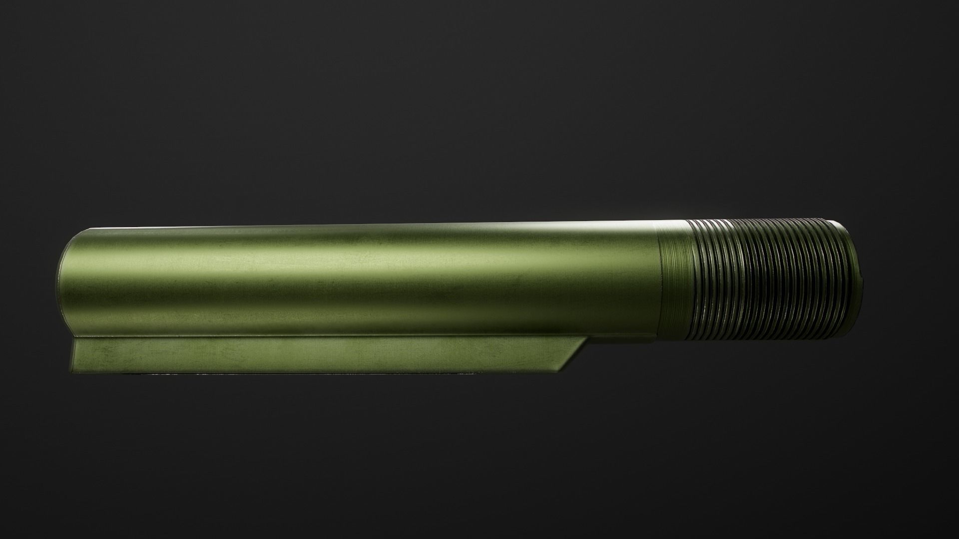 AR15 Carbine Buffer Tubes collection Free low-poly 3D model_10