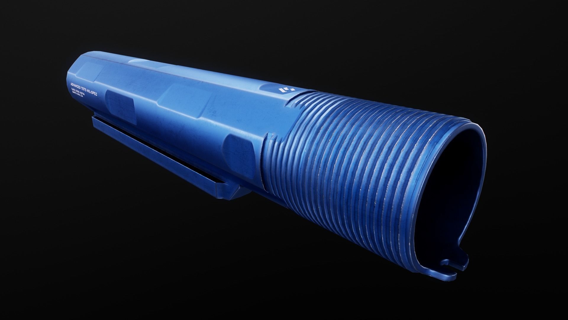 AR15 Carbine Buffer Tubes collection Free low-poly 3D model_45