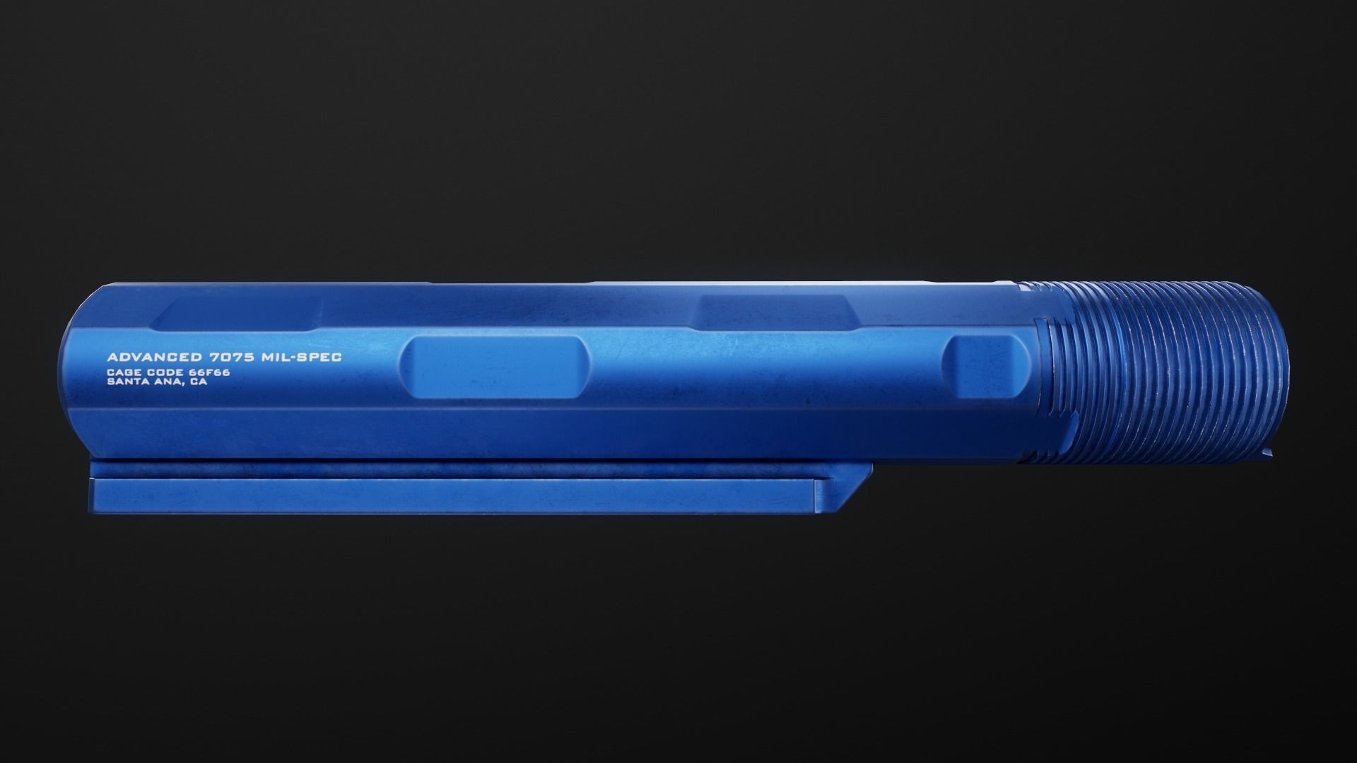 AR15 Carbine Buffer Tubes collection Free low-poly 3D model_41