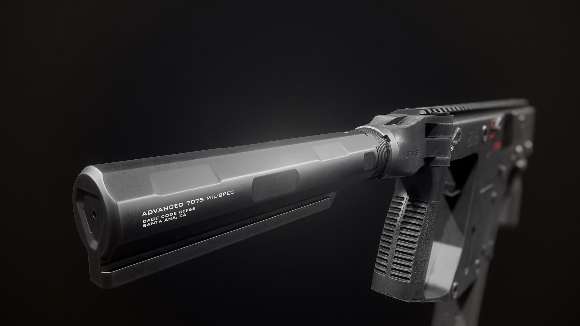 AR15 Carbine Buffer Tubes collection Free low-poly 3D model_68