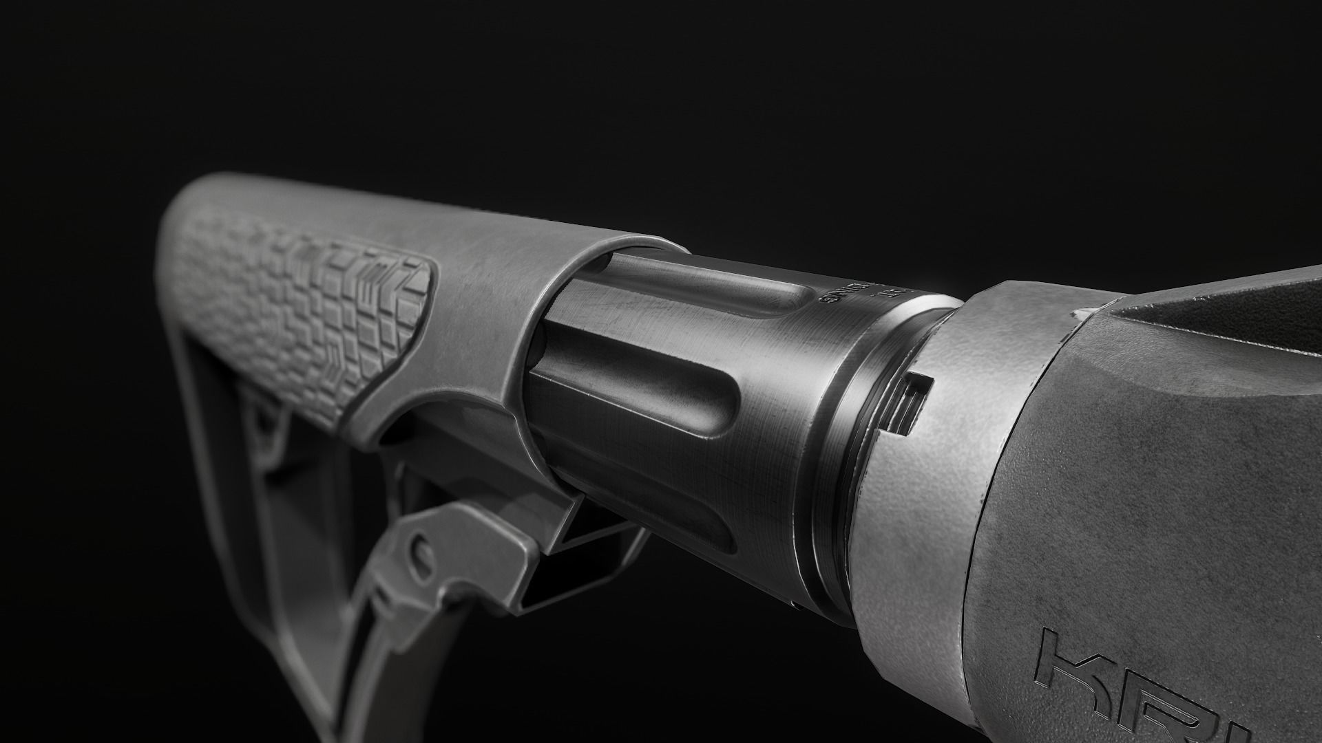 AR15 Carbine Buffer Tubes collection Free low-poly 3D model_73