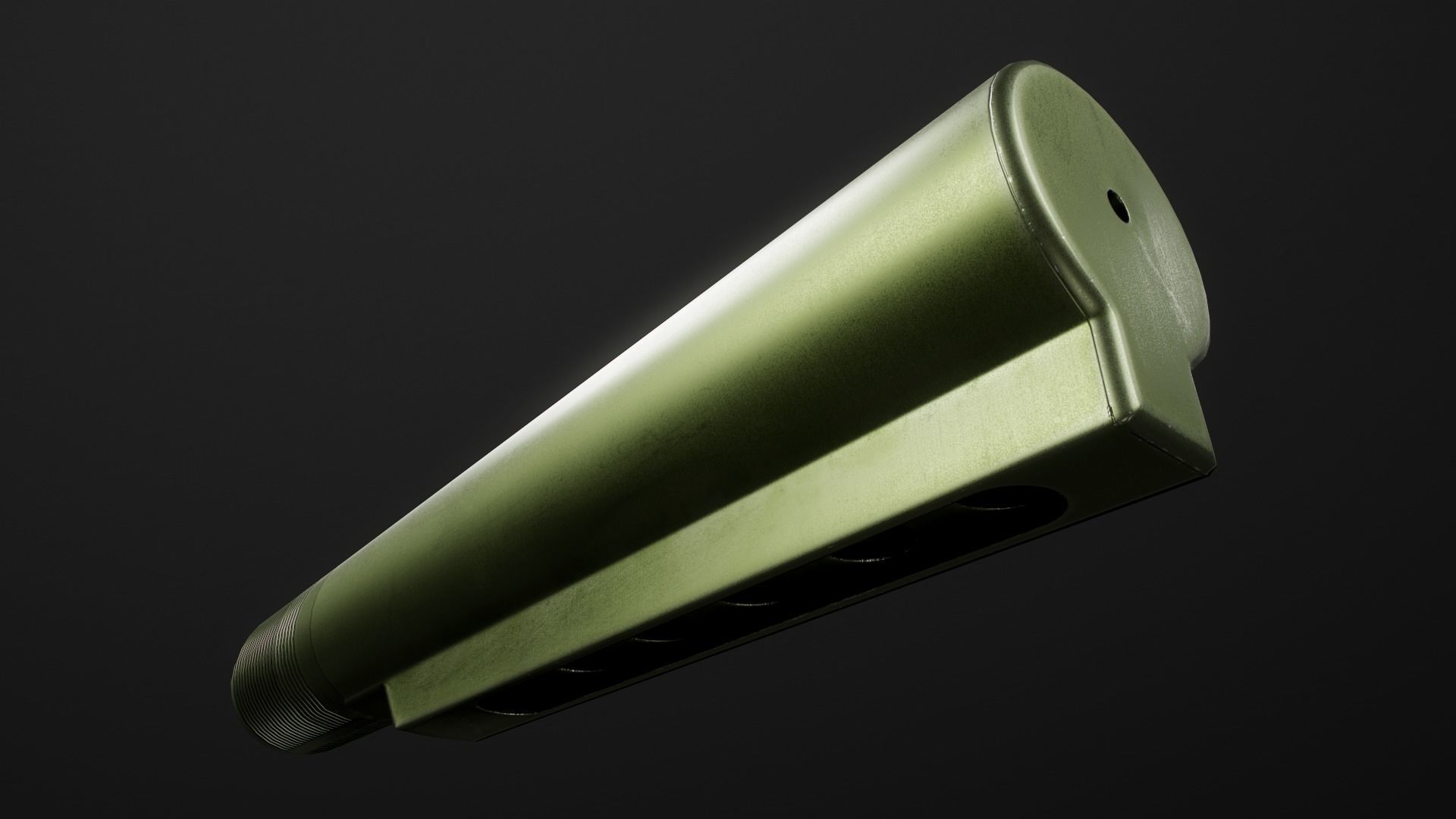 AR15 Carbine Buffer Tubes collection Free low-poly 3D model_25