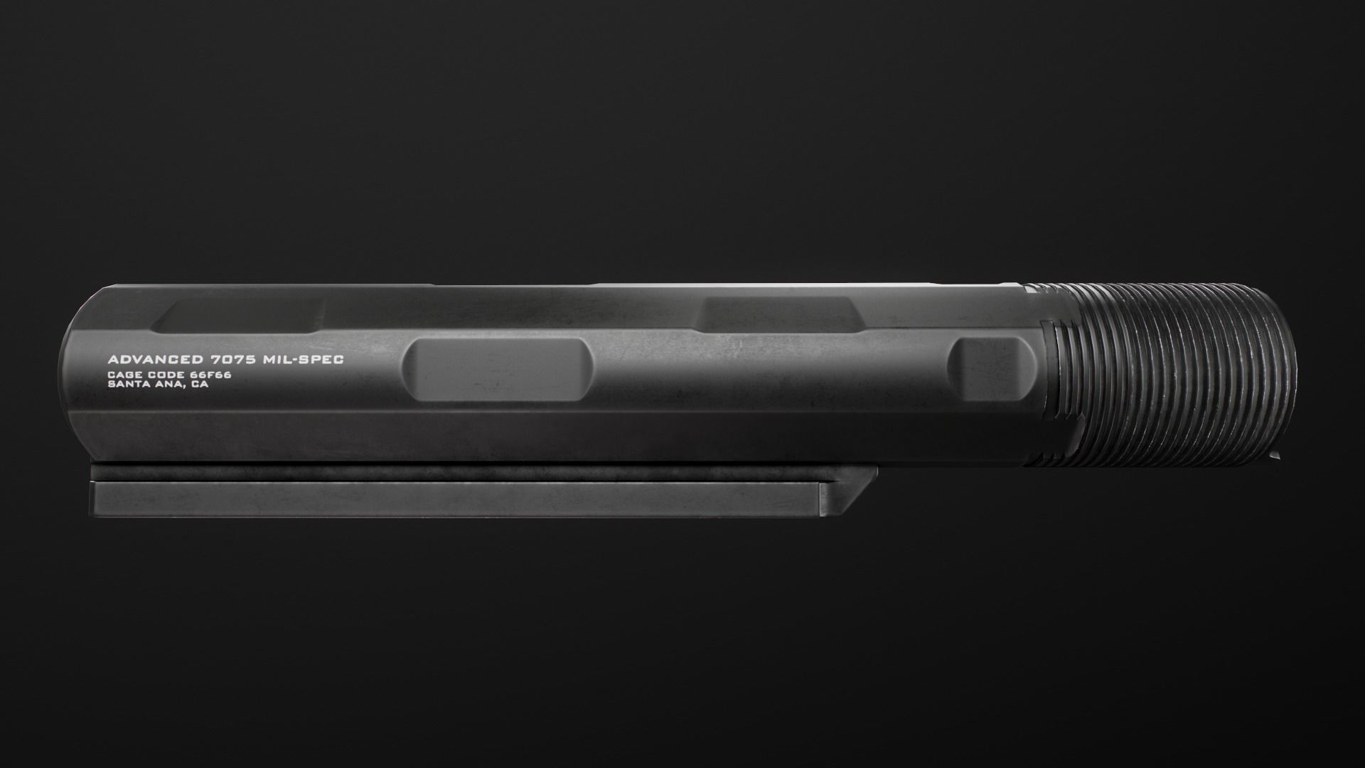 AR15 Carbine Buffer Tubes collection Free low-poly 3D model_38