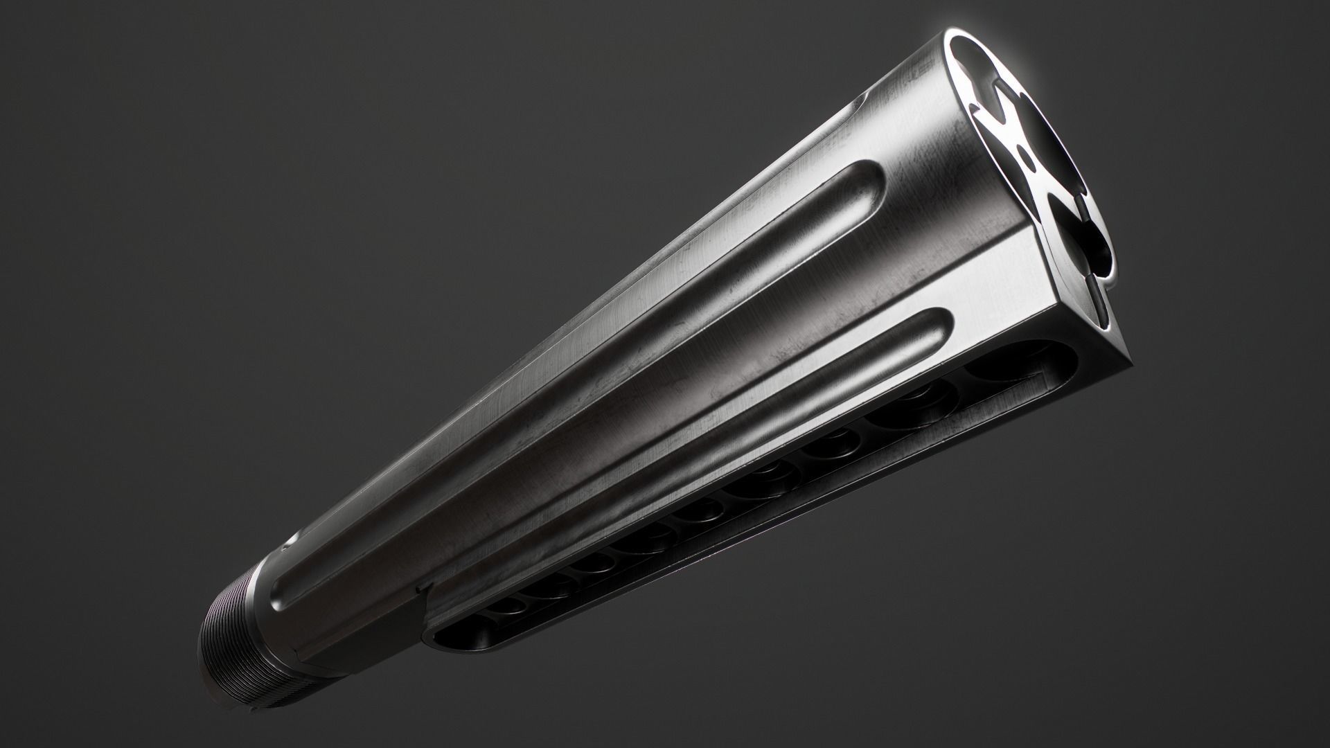 AR15 Carbine Buffer Tubes collection Free low-poly 3D model_35