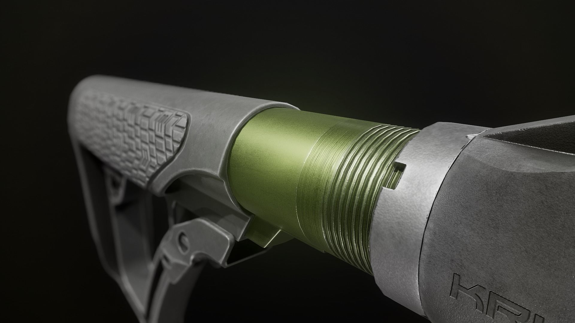 AR15 Carbine Buffer Tubes collection Free low-poly 3D model_72