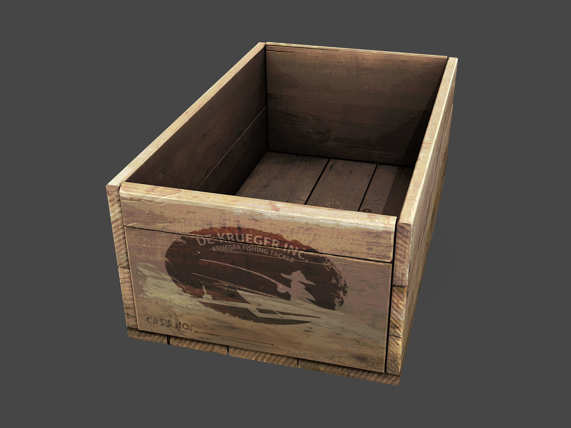 Old Crate  Low-poly 3D model_7