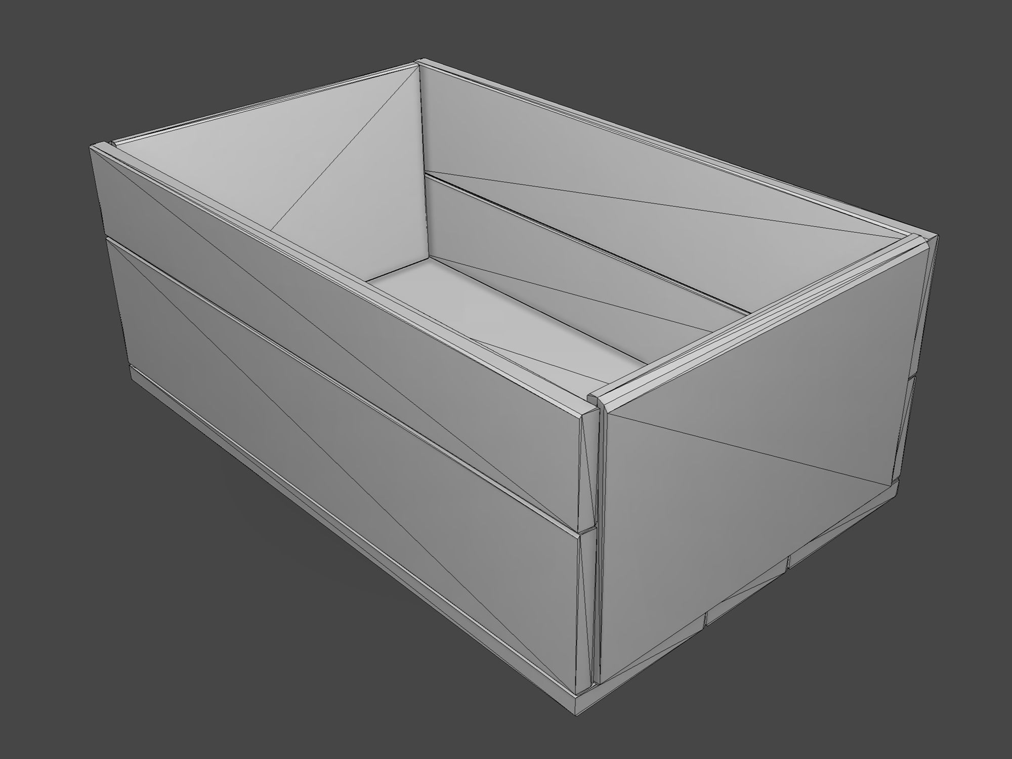 Old Crate  Low-poly 3D model_5