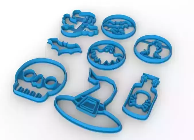 Halloween cookie cutters set 3D print model