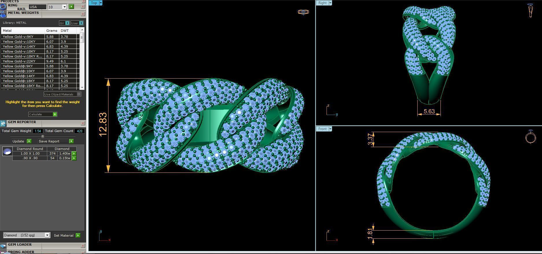 Mens Ring Size 10 3D print model_6