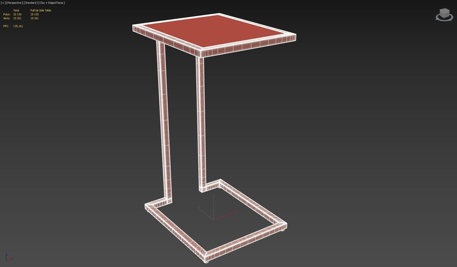 Pull Up Side Table 3D model_16