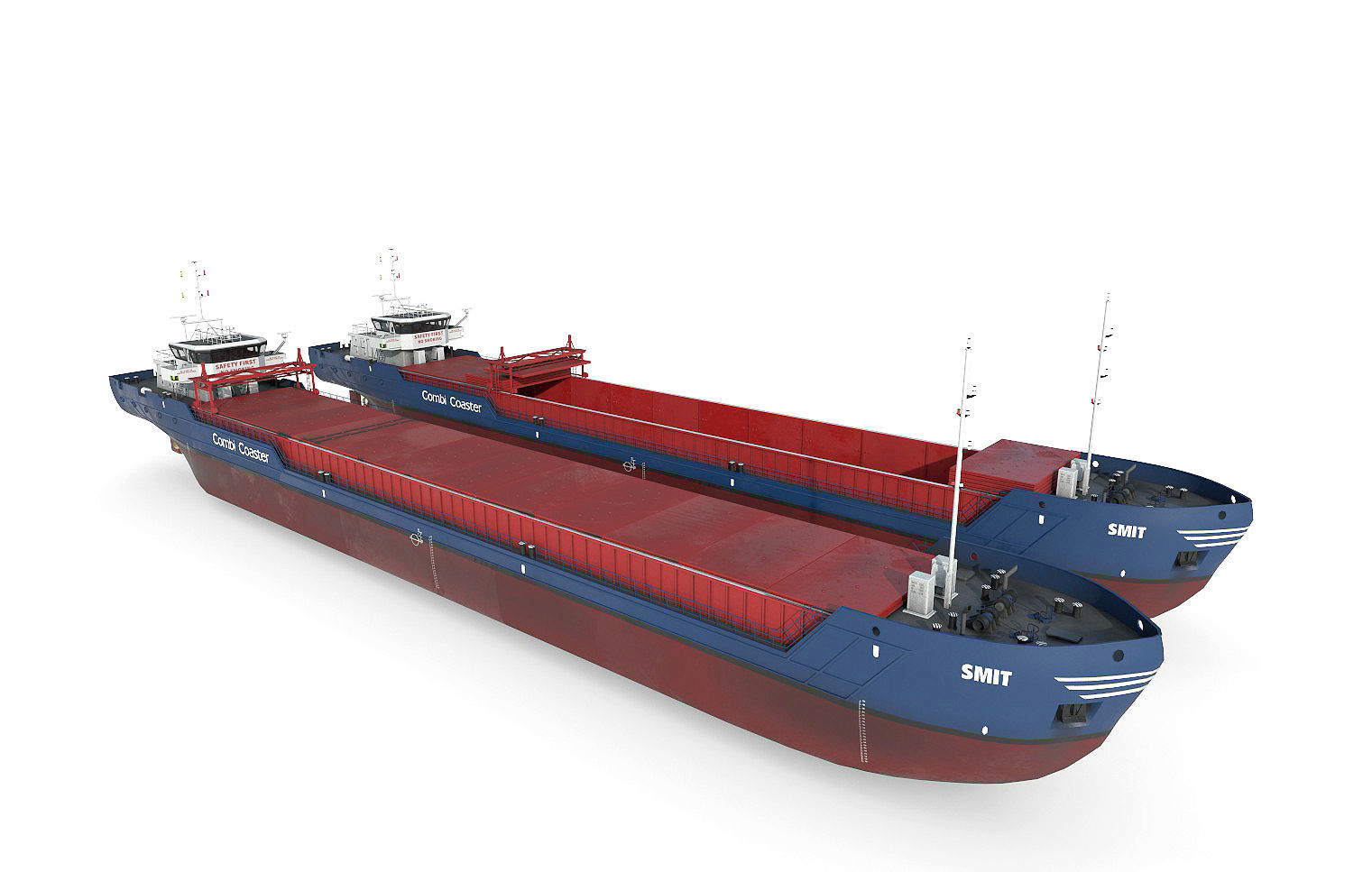 General Cargo Ship open and closed 3D model_4