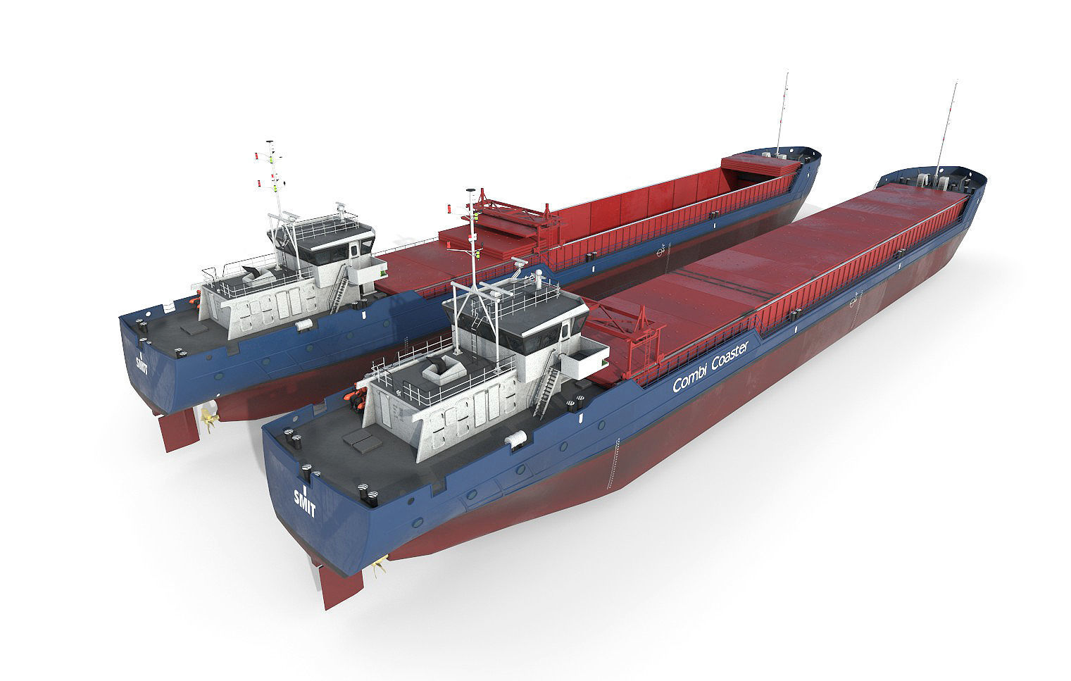 General Cargo Ship open and closed 3D model_5