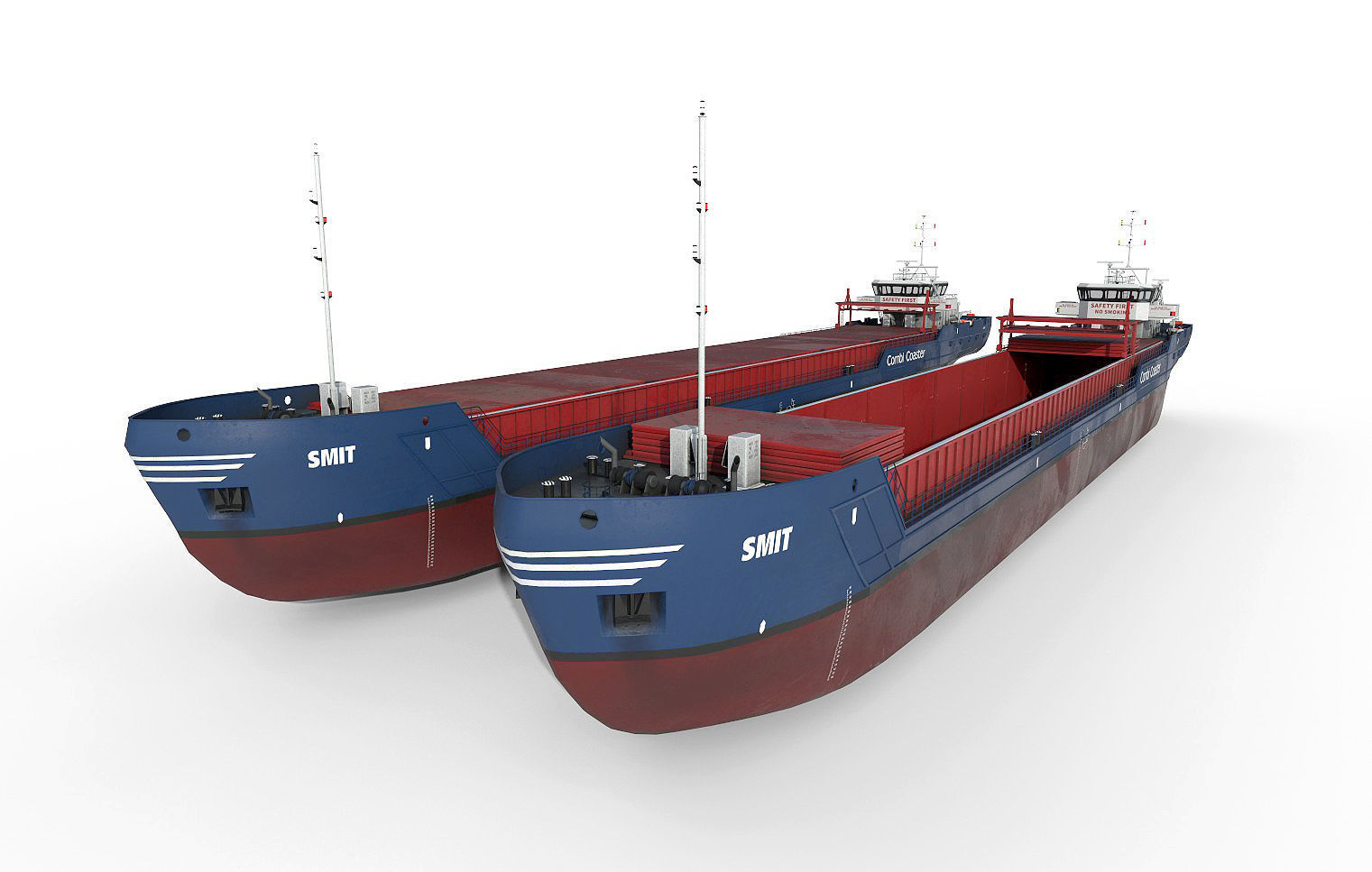 General Cargo Ship open and closed 3D model_3