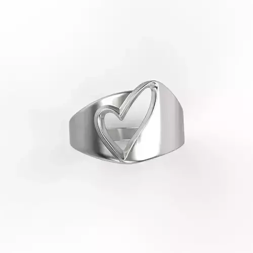 Women ring Heart US sizes 6 7 8 9 10 3dm stl CAD