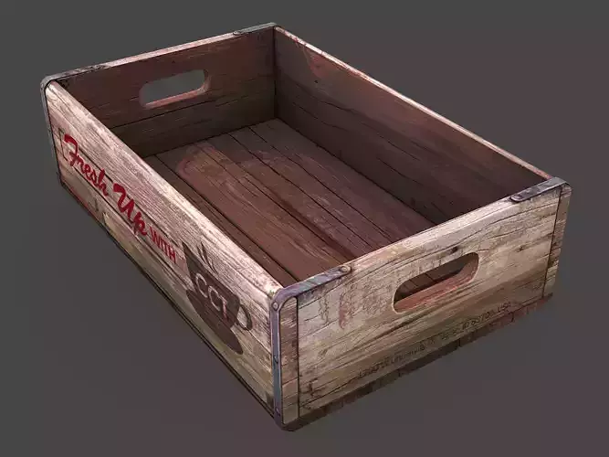 Old Crate Low-poly 3D model