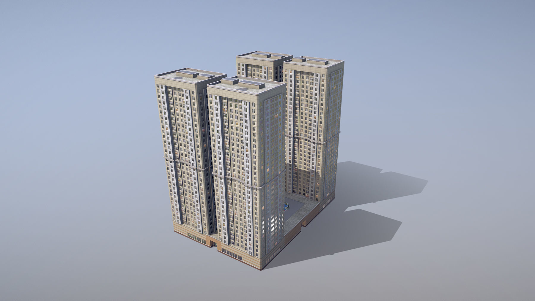MSK Building 19 Low-poly 3D model_3