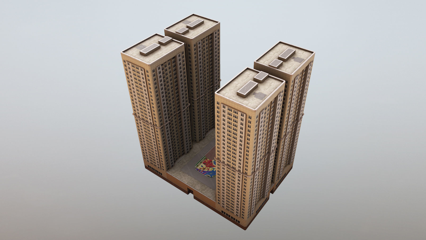 MSK Building 19 Low-poly 3D model_8