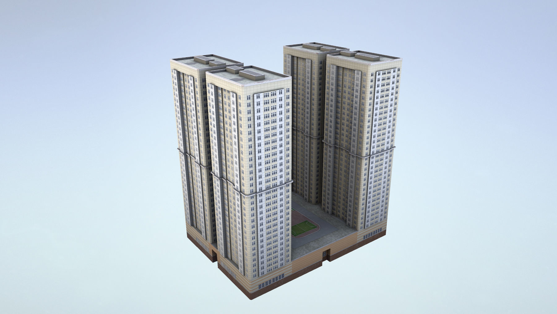 MSK Building 19 Low-poly 3D model_5