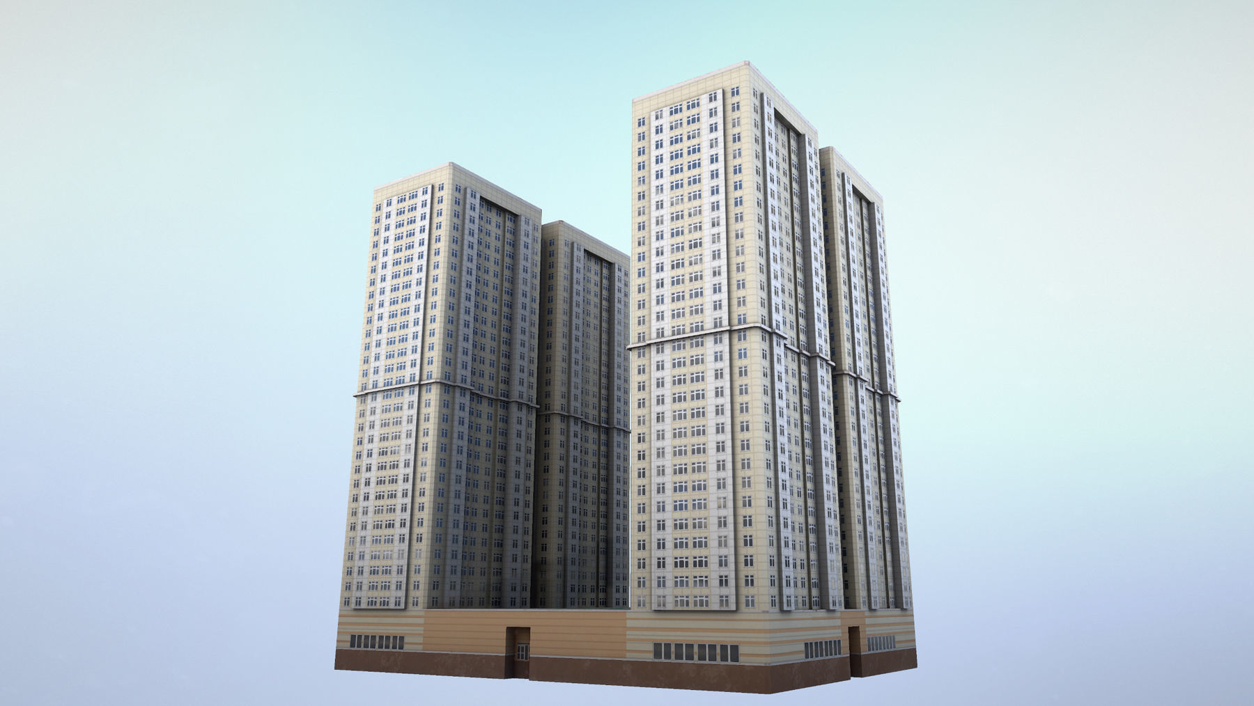 MSK Building 19 Low-poly 3D model_6