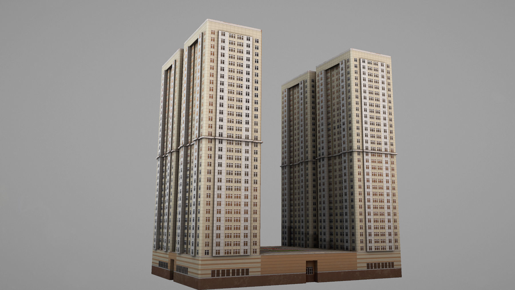 MSK Building 19 Low-poly 3D model_7