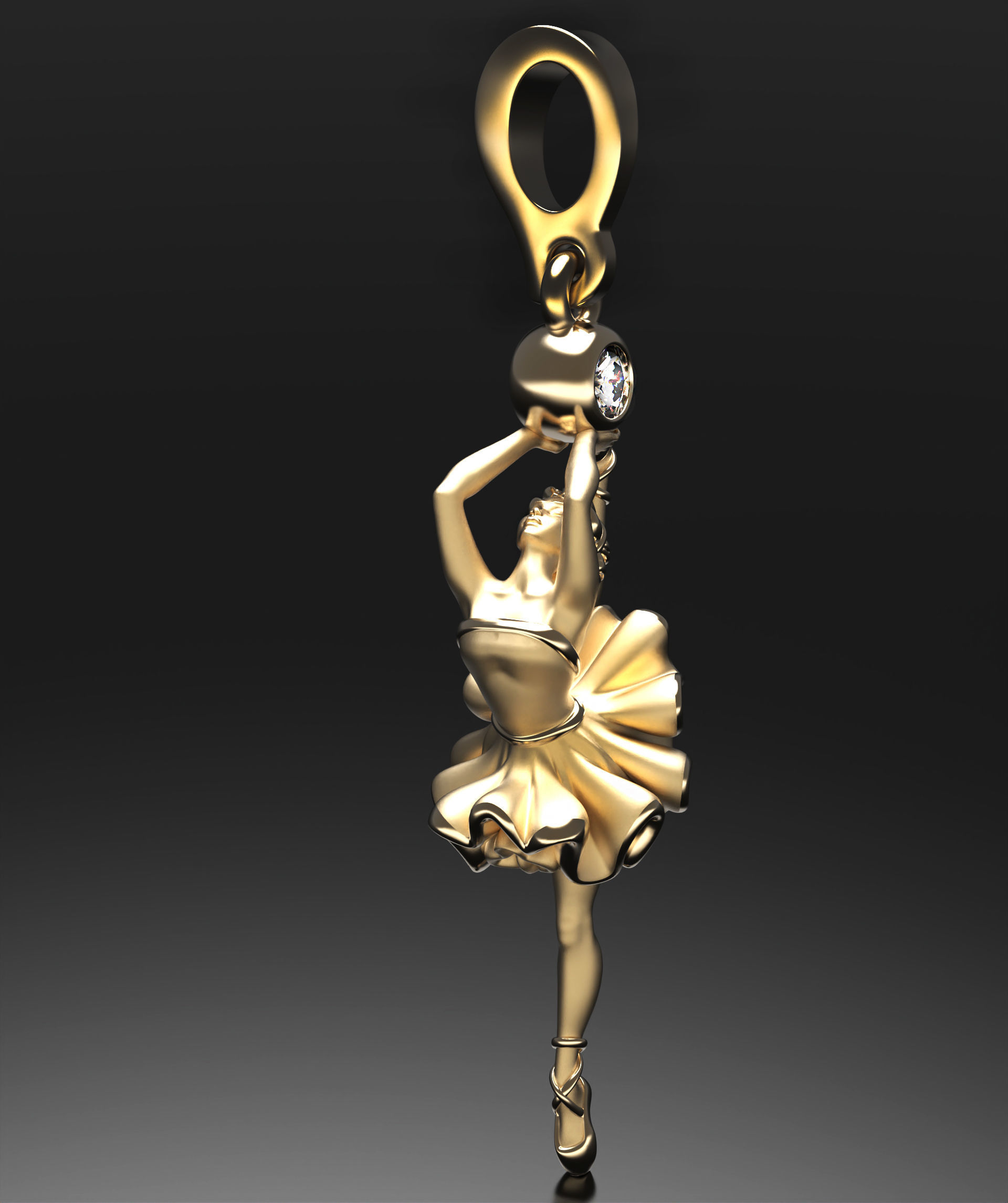 Ballet soul pendant 3D print model_6