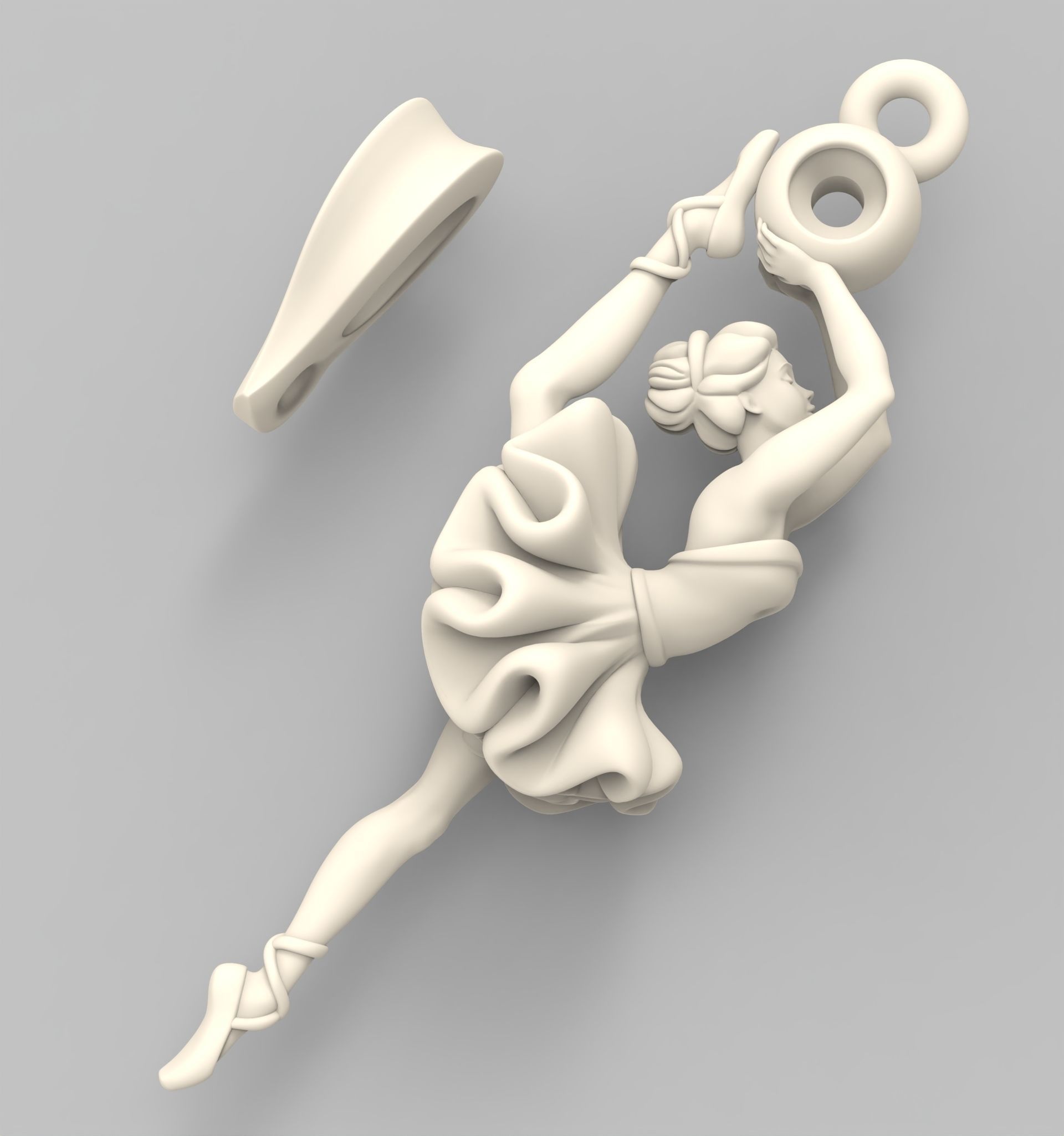 Ballet soul pendant 3D print model_15