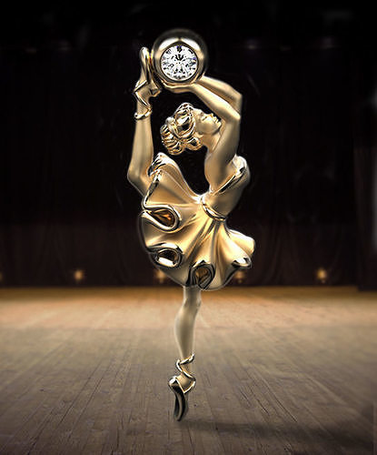 Ballet soul pendant 3D print model